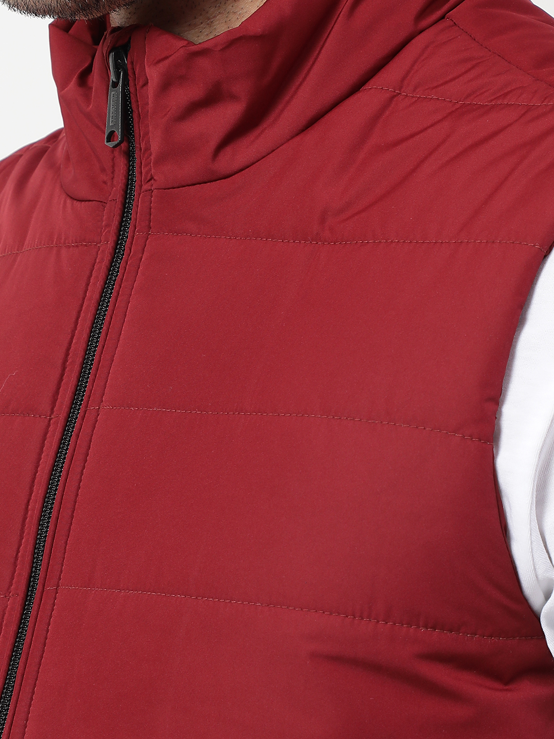 Numero Uno Men Maroon Sleeveless Jackets